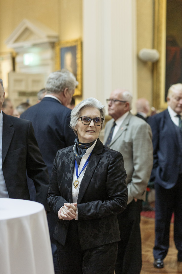 His Majesty Invests Dame Sue Bruce with the Insignia of a Commander of the Royal Victorian Order